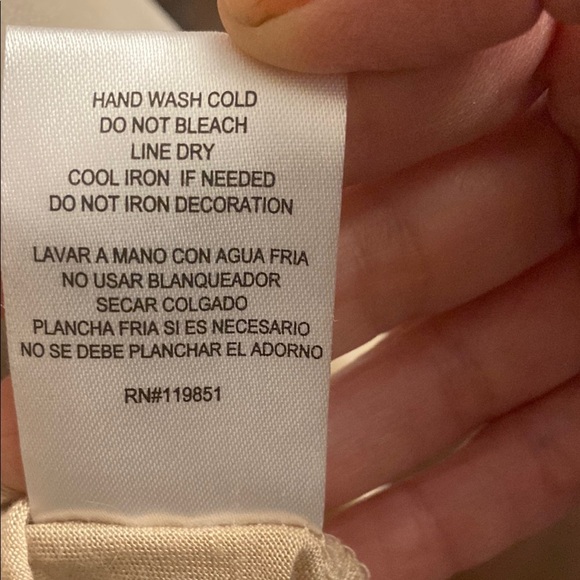 NWT Studded Shoulder Cream Cap Sleeve Tee. - Picture 9 of 9